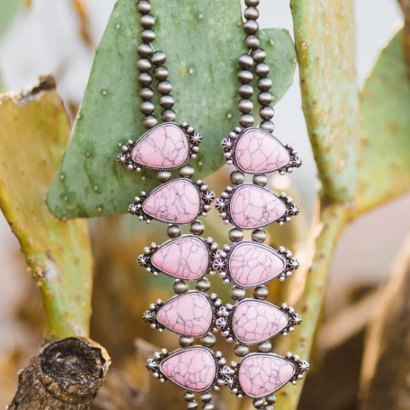 Southern Style Blossom Pink Necklace - Picture 3 of 3